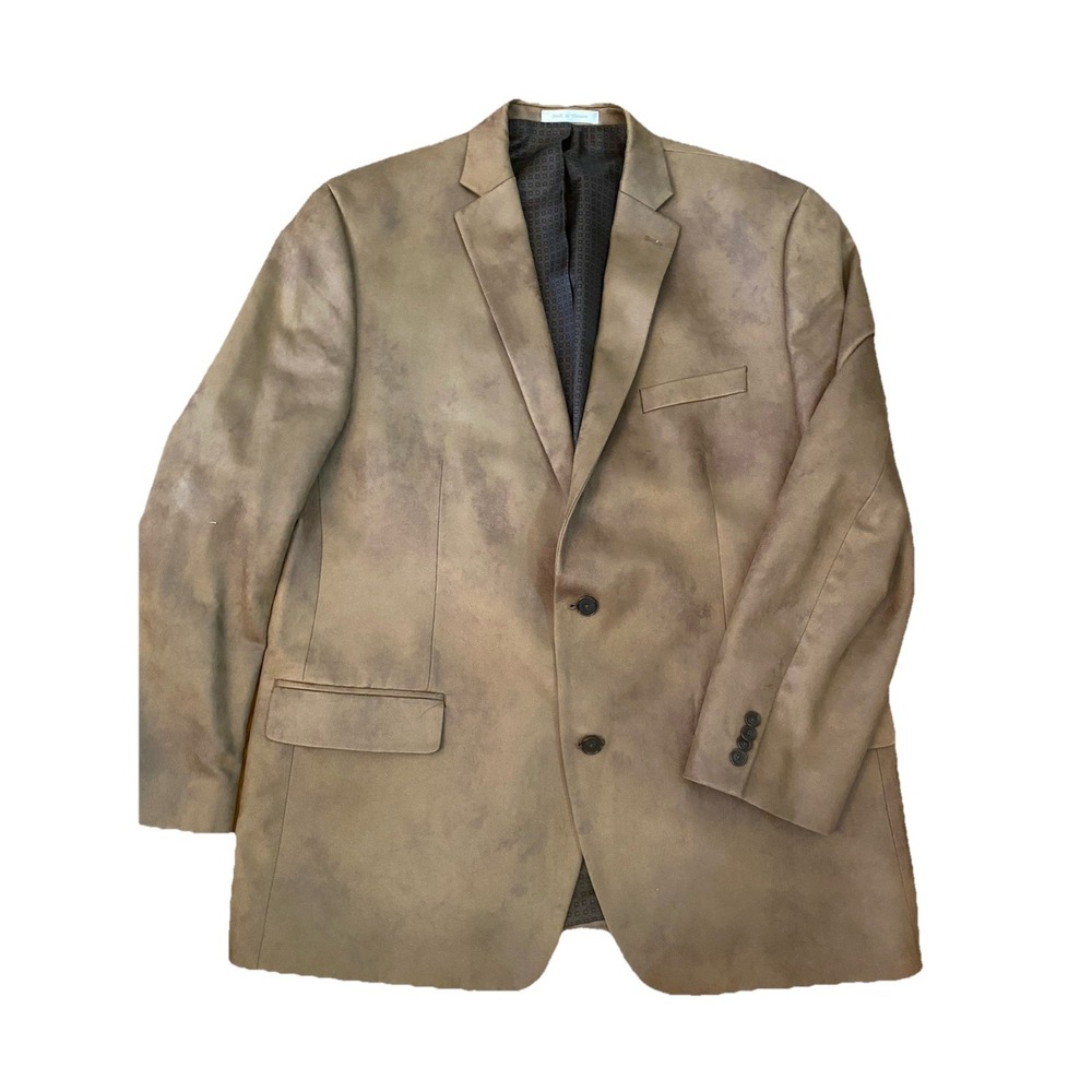Michael Kors 48L Brown Blazer Mens Faux Suede Sports Coat Jacket